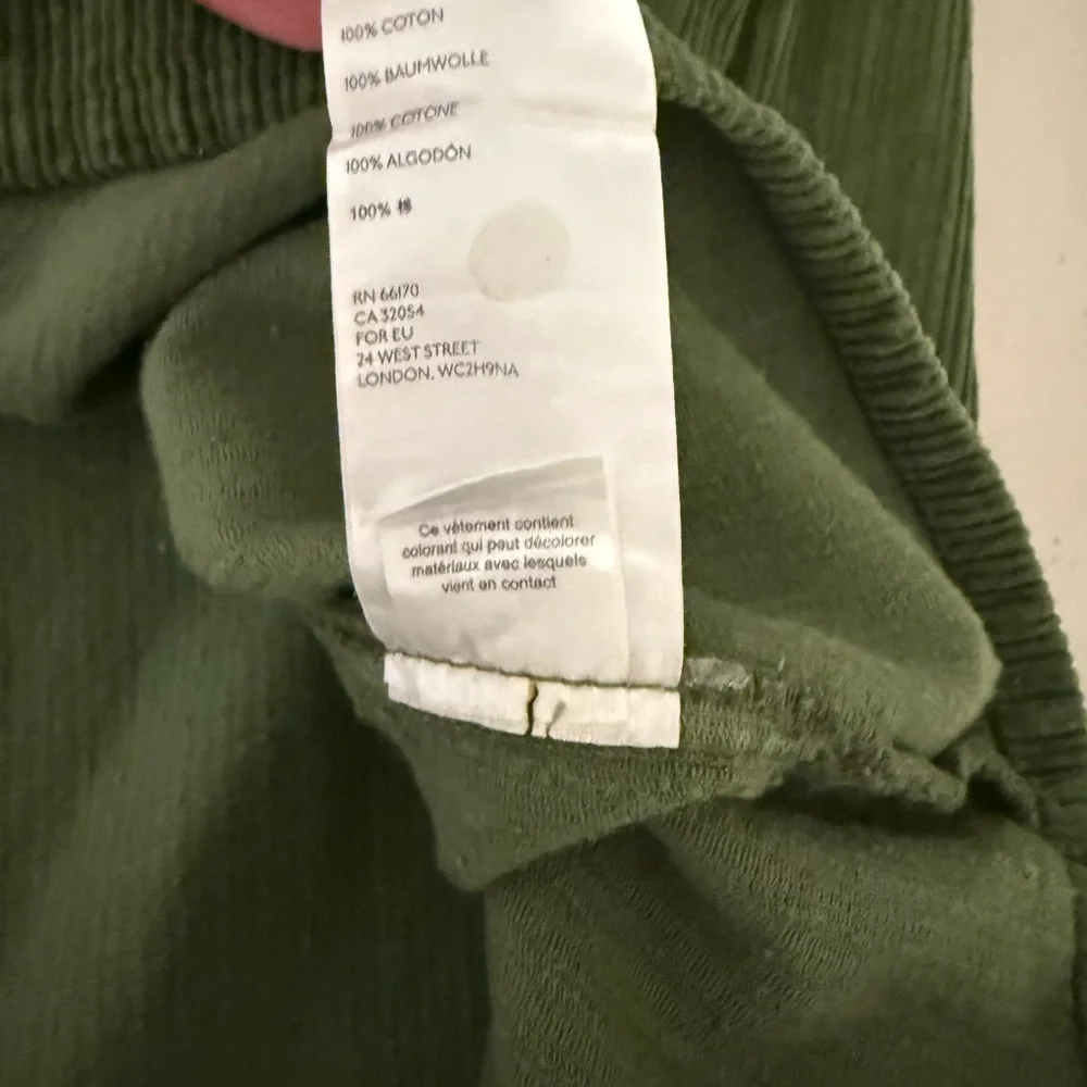 Pilcro Anthropologie Olive Corduroy Button Front Skirt Plus Size 26W - Picture 9 of 10